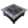 Az Patio Heaters AZ Patio Heaters FT-51133D Freestanding Wood Burning Square Table Fire Pit; 22 x 36 x 36 in. FT-51133D